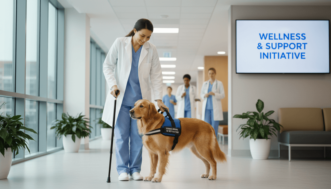 Service animal providing mental health support